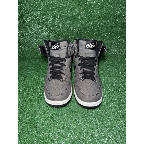 Vintage Nike Dunk High Denim Pack 2011‎ Gray Fleece Womens Size 6.5 Kids Size 5 - Picture 6 of 10